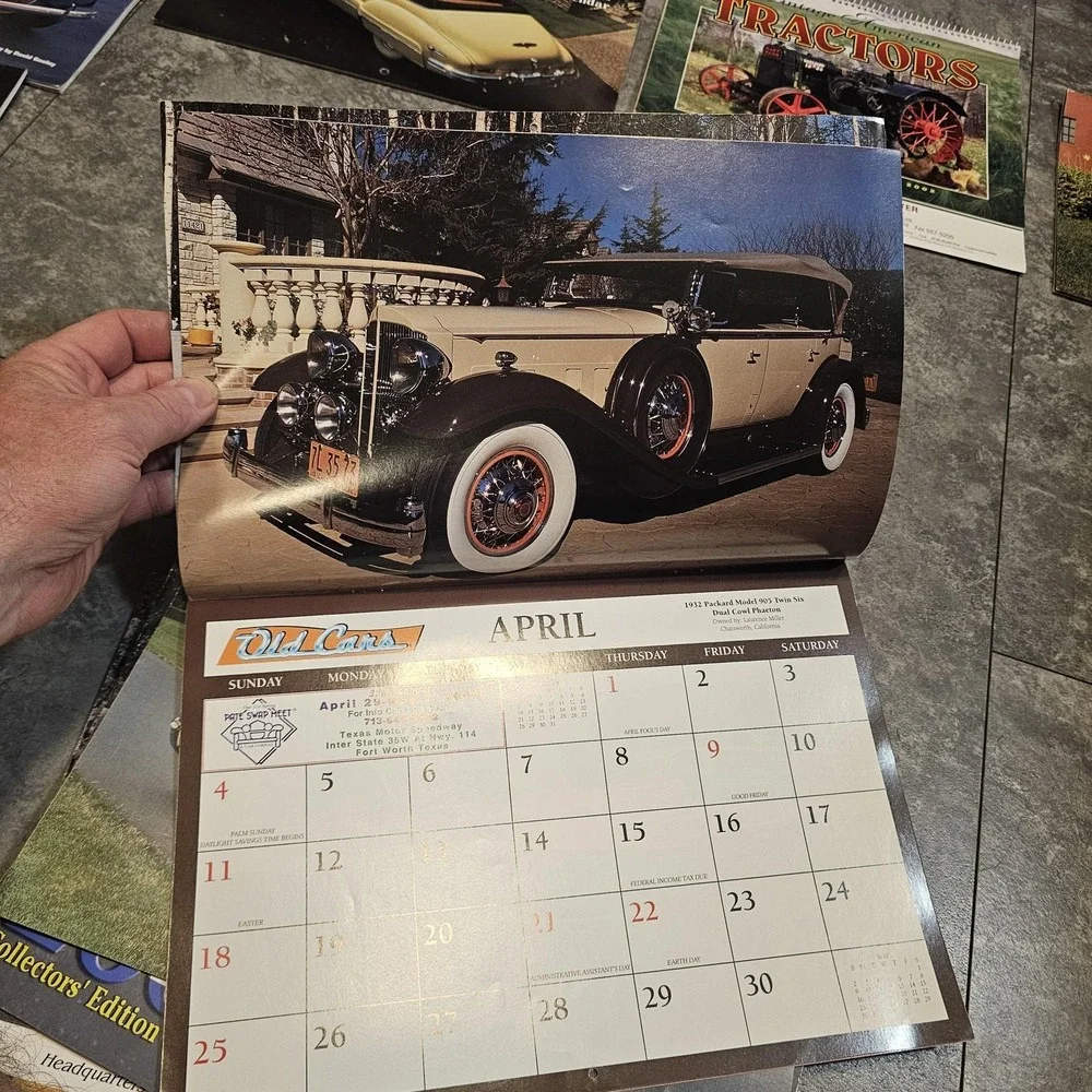 Lot Of 13 Vintage Classic Car Truck Tractor Calendars Variety 2001-2008 USA